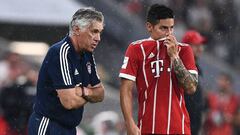 Ancelotti decidirá en la práctica si James debuta el sábado