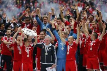 El Bayern celebra el título de campeón de la Bundesliga