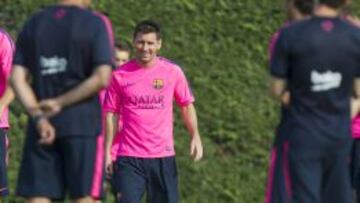 Messi, Iniesta y Vermaelen hacen parte del trabajo con el grupo