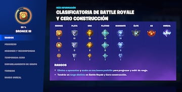 fortnite rankeds modo clasificatoria