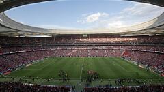 Imagen del Wanda Metropolitano durante el partido de Liga Santander entre Atl&eacute;tico de Madrid y Eibar.