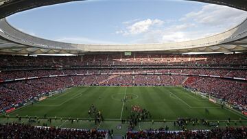 Imagen del Wanda Metropolitano durante el partido de Liga Santander entre Atlético de Madrid y Eibar.
