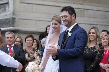 Jon Rahm and Kelley Cahill  during their wedding in Bilbao on Friday, 13 December2019.