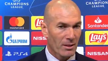 Las palabras directas de Zidane tras la derrota en Champions