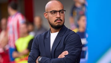 Víctor Martín, durante el partido contra el Manchester United.