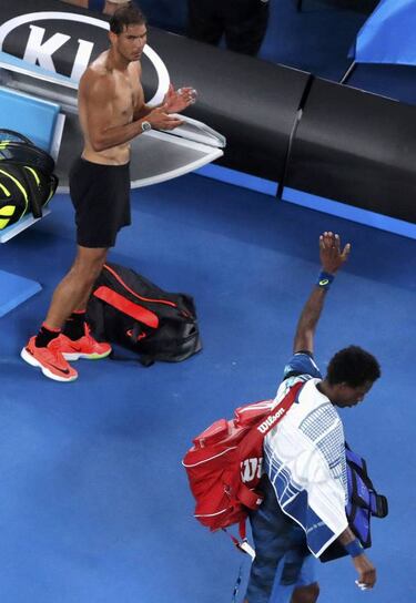 Nadal survives Monfils fightback to reach quarter-finals