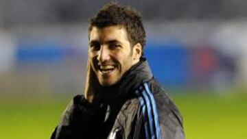 <b>CAMBIO DE CHIP. </b>Higuaín está feliz con la albiceleste.