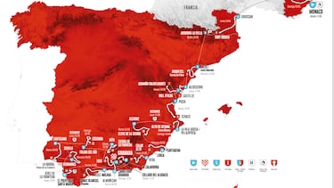 Mapa del recorrido de la Vuelta a España 2026.