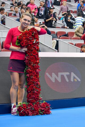 Halep se convirtió en la primera número uno rumana emulando a Ilie Nastase, siendo la 25ª jugadora que ocupa el trono desde que existe el ránking femenino (1975). Es también la séptima mujer que alcanza esta posición sin haber ganado un Grand Slam.