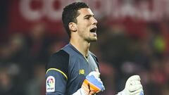 David Soria durante un partido de Copa. 