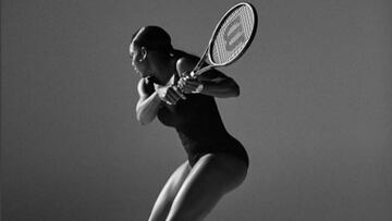 Serena Williams con un body, ¿jugará así?.