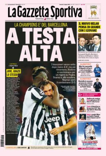 Portadas de la prensa deportiva