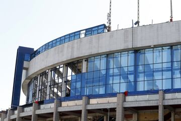 Aspecto de la demolición del Estadio Vicente Calderón a 1 de agosto de 2019.