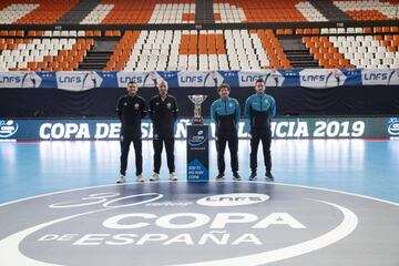 Protagonistas de Palma Futsal y Movistar Inter, antes de la Copa.