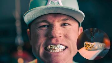 Canelo usó un protector bucal con incrustaciones de oro ante Berlanga