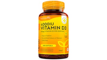 La vitamina D se puede suplementar con frascos como este de Vitamin D3 que puedes adquirir en Amazon.