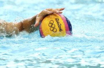 Partido de waterpolo entre Serbia y Hungría.