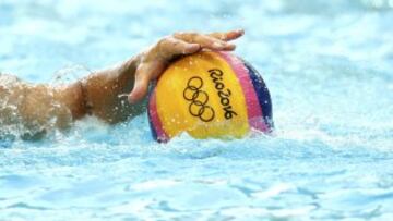 Partido de waterpolo entre Serbia y Hungría.