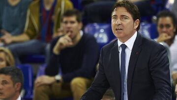 Xavi Pascual, durante el partido de la Liga ACB ante el Laboral Kutxa.