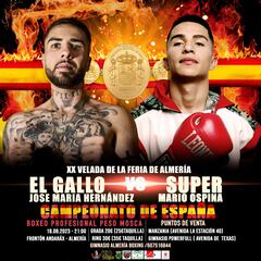 José Hernández y Mario Ospina, por el Nacional del mosca