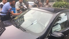 Daniel Angelici no habló con la prensa a la salida del TAS