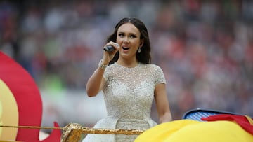 Soccer Football - World Cup - Opening Ceremony - Luzhniki Stadium, Moscow, Russia - June 14, 2018   Aida Garifullina performs during the opening ceremony   REUTERS/Carl Recine