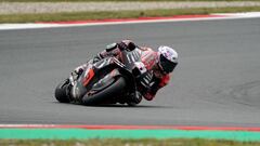 ASSEN, NETHERLANDS - JUNE 25: Aleix Espargaro of Spanien, Aprilia Racing during the MotoGP of Netherlands - Qualifying at TT Circuit Assen on June 25, 2022 in Assen, Netherlands. (Photo by Hasan Bratic/DeFodi Images via Getty Images)