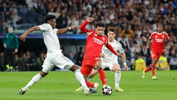 25/02/26 PARTIDO CHAMPIONS LEAGUE
REPESCA DIECISEISAVOS VUELTA
REAL MADRID - BENFICA
AURELIEN TCHOUAMENI RICHARD RIOS