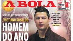 Cristiano, personalidad deportiva de Portugal para A Bola.