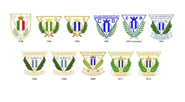 La evolución de los escudos de los equipos de Primera División