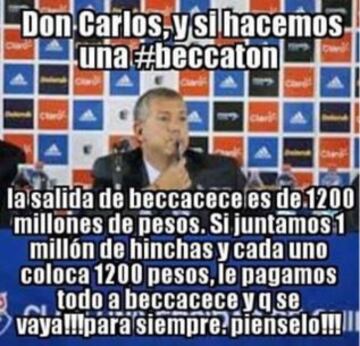 Beccacece, foco de las burlas tras nueva fracaso de la U