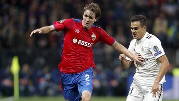 Mario Fernandes contra el Real Madrid.