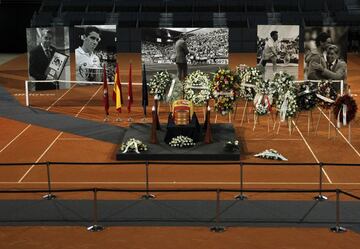 Pista central de la Caja Mágica donde se ha dado el último adiós a la leyenda del tenis español. 