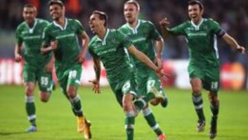 El Ludogorets celebra un gol