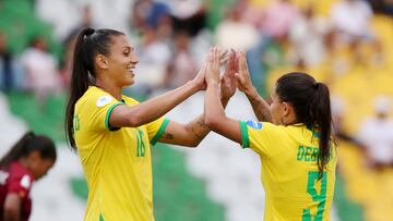 Partido de Copa América Femenina entre Venezuela y Brasil.