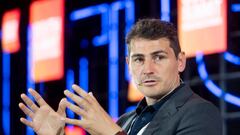 MADRID, SPAIN - JUNE 08: The captain of the Spanish national soccer team during 2006 and 2016, and founder of SportBoost, Iker Casillas, during a talk on the first day of South Summit Madrid 2022, at La Nave de Madrid, on June 8, 2022, in Madrid, Spain. South Summit, co-organized by IE University, is a meeting focused on innovation and entrepreneurship where key players in the ecosystem such as startups, corporations, institutions and investors meet. The objective of this meeting, held in Madrid on June 8, 9 and 10, is to generate valuable contacts and real business opportunities. (Photo By Alberto Ortega/Europa Press via Getty Images)