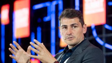 MADRID, SPAIN - JUNE 08: The captain of the Spanish national soccer team during 2006 and 2016, and founder of SportBoost, Iker Casillas, during a talk on the first day of South Summit Madrid 2022, at La Nave de Madrid, on June 8, 2022, in Madrid, Spain. South Summit, co-organized by IE University, is a meeting focused on innovation and entrepreneurship where key players in the ecosystem such as startups, corporations, institutions and investors meet. The objective of this meeting, held in Madrid on June 8, 9 and 10, is to generate valuable contacts and real business opportunities. (Photo By Alberto Ortega/Europa Press via Getty Images)