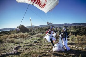 Así prepararon la hazaña de paracaidismo en San Valentín