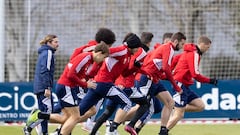 Entrenamiento de Osasuna en Tajonar.