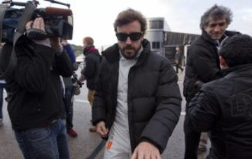Fernando Alonso en el Circuito de Jerez al comienzo de la tercera jornada de entrenamientos