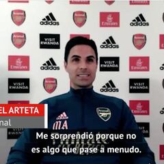 Apunta a entrenador de época: Arteta, gestionando en público la pelea de Ceballos en el rondo