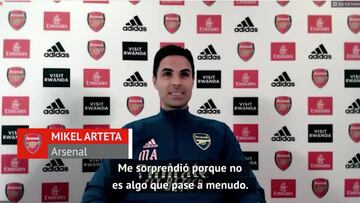 Apunta a entrenador de época: Arteta, gestionando en público la pelea de Ceballos en el rondo