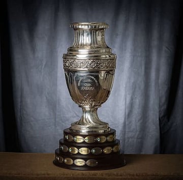 El trofeo de la Copa América, el torneo de selecciones más antiguo del mundo. 