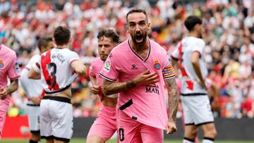 Darder festeja un gol con el Espanyol.