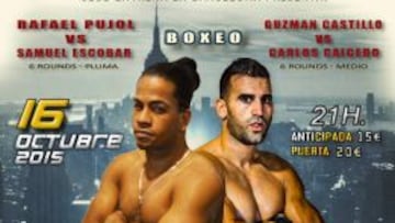 Cartel de la velada del día 16 en el Club Entrena de Barcelona.