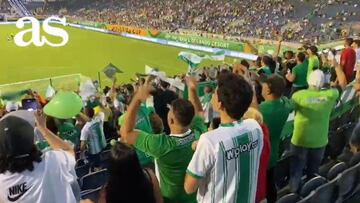 Así recibieron a Nacional sus hinchas frente a Millonarios