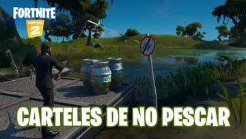 Desafío de Fortnite - ¿Dónde están los carteles de no pescar?