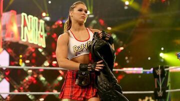 Ronda Rousey durante su debut en WWE.