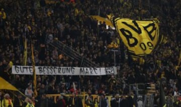 Imágenes de la antesala del duelo Dortmund-Mónaco en el Signal Iduna Park.