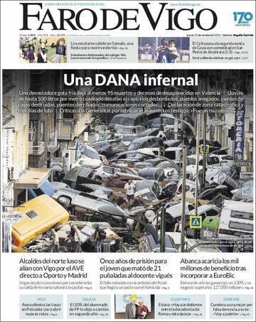 ¡°No camin¨¢is solos¡±: la prensa copa sus portadas con la cat¨¢strofe de la DANA